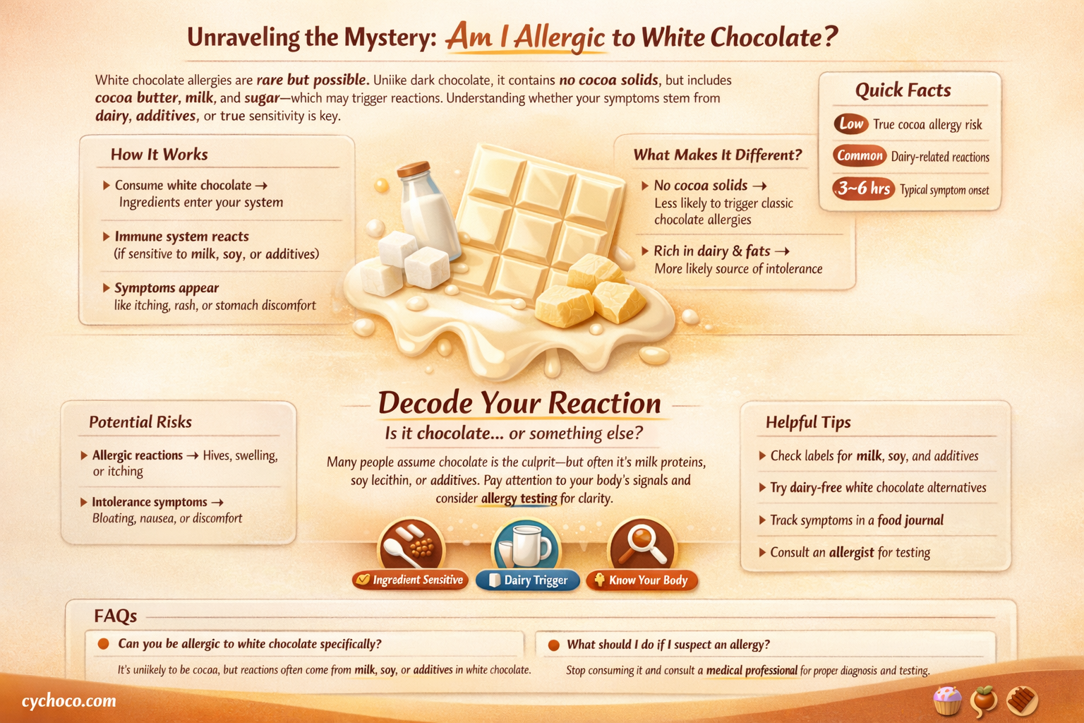 am i allergic to white chocolate