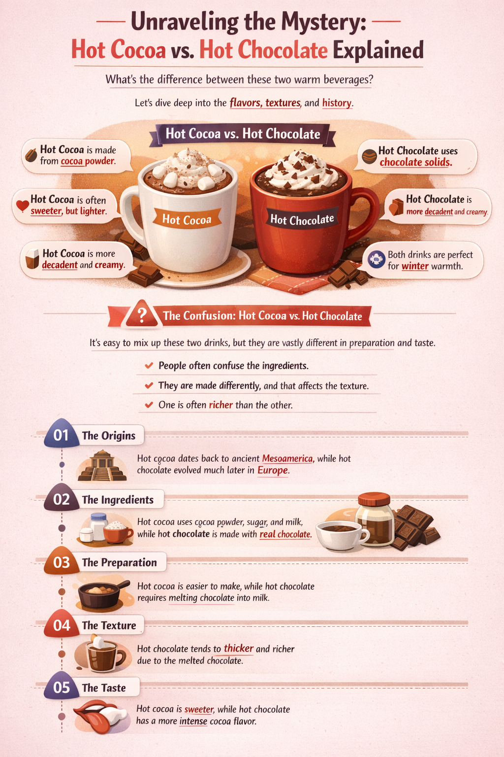 are hot cocoa and hot chocolate the same