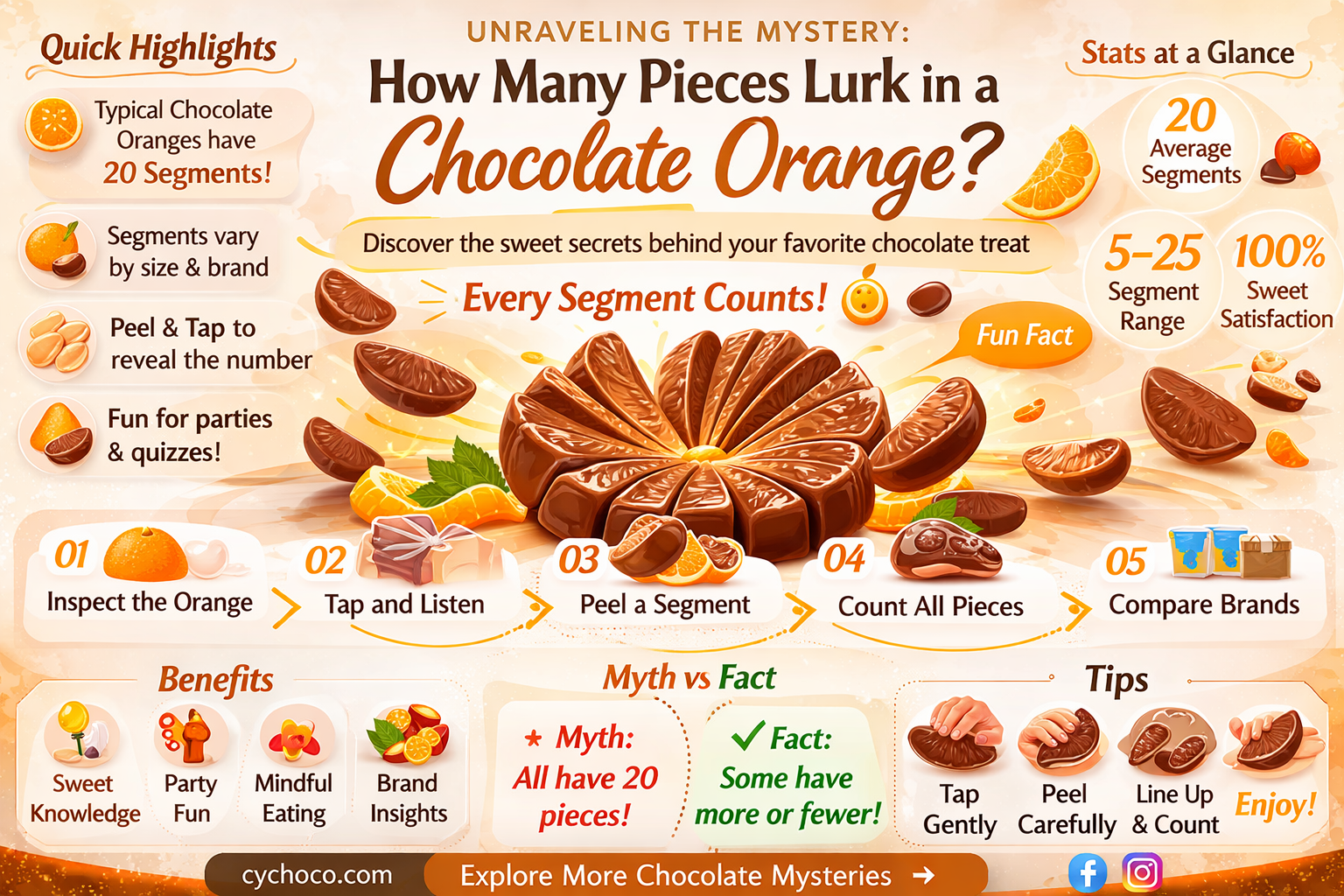 how many pieces in a chocolate orange