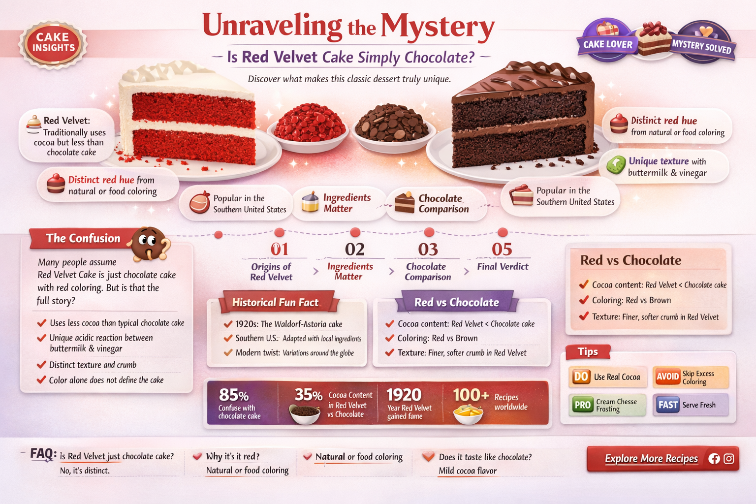 is red velvet cake just chocolate