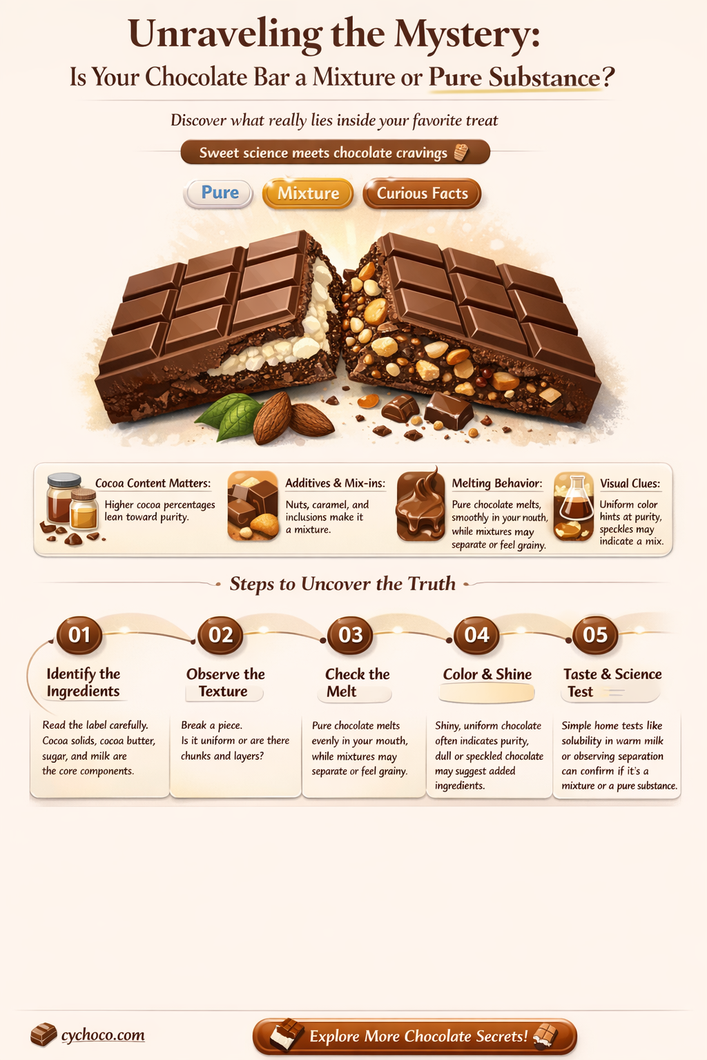 is chocolate bar a mixture or pure substance