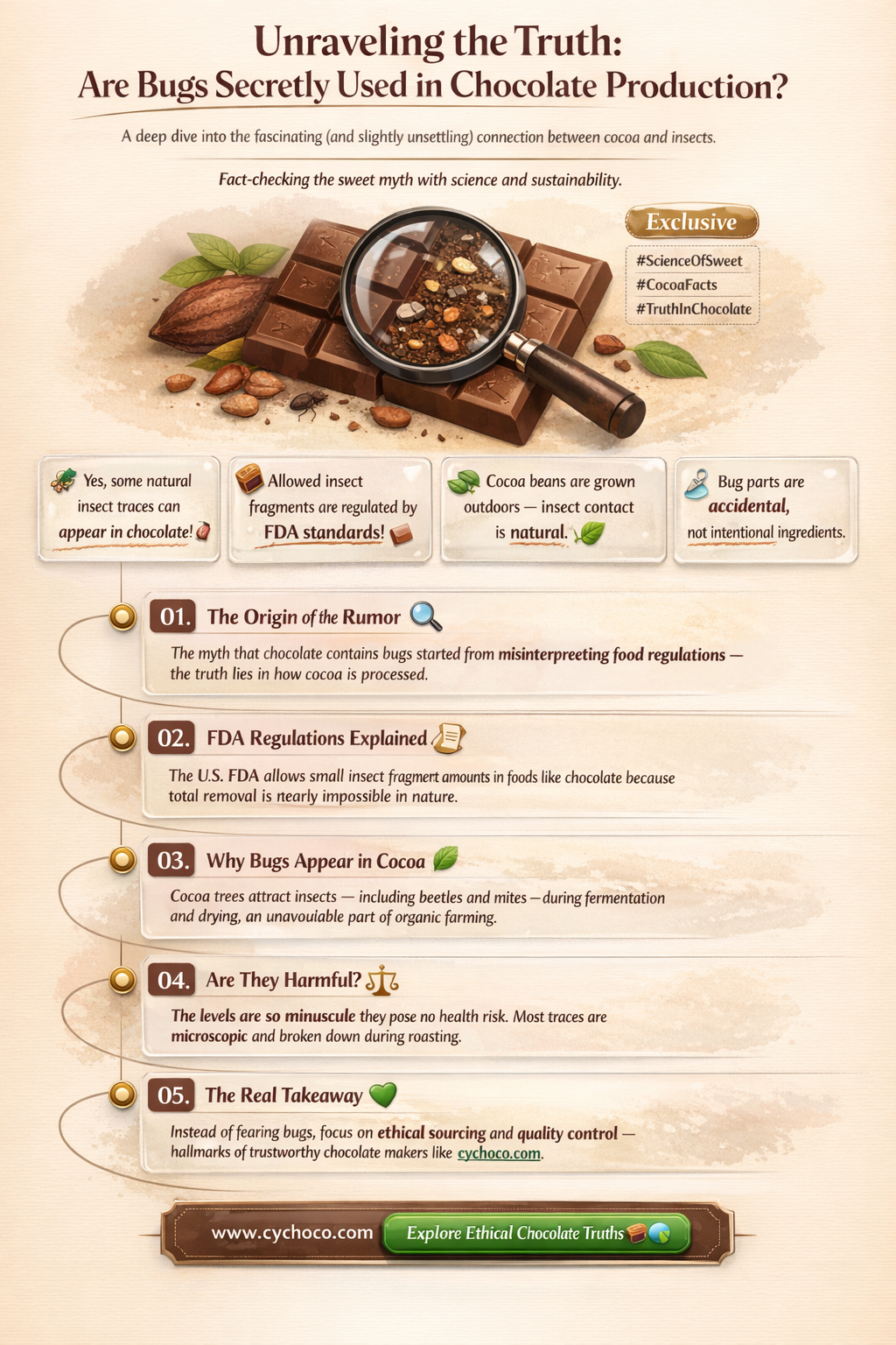are bugs used in chocolate