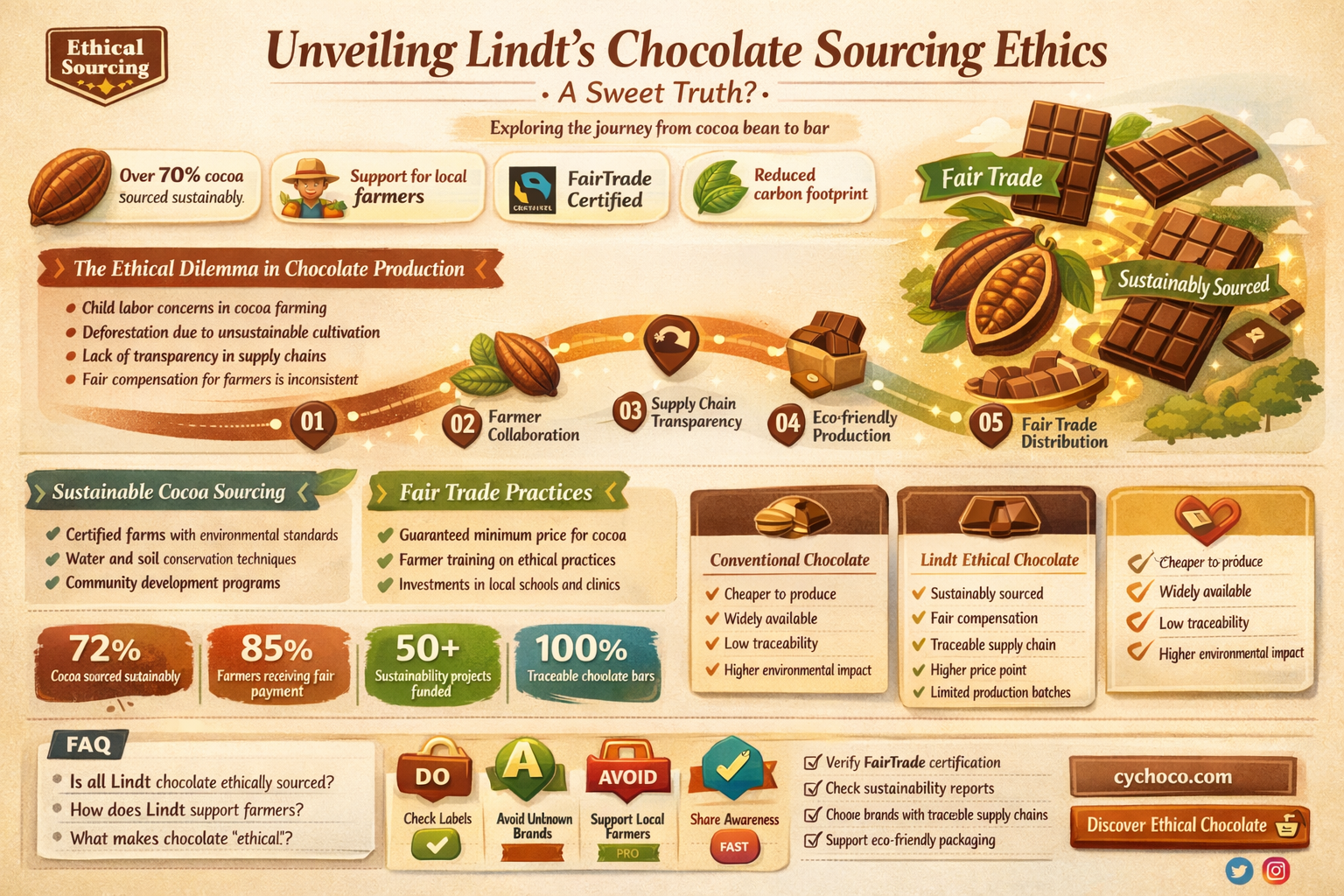 does lindt use ethically sourced chocolate