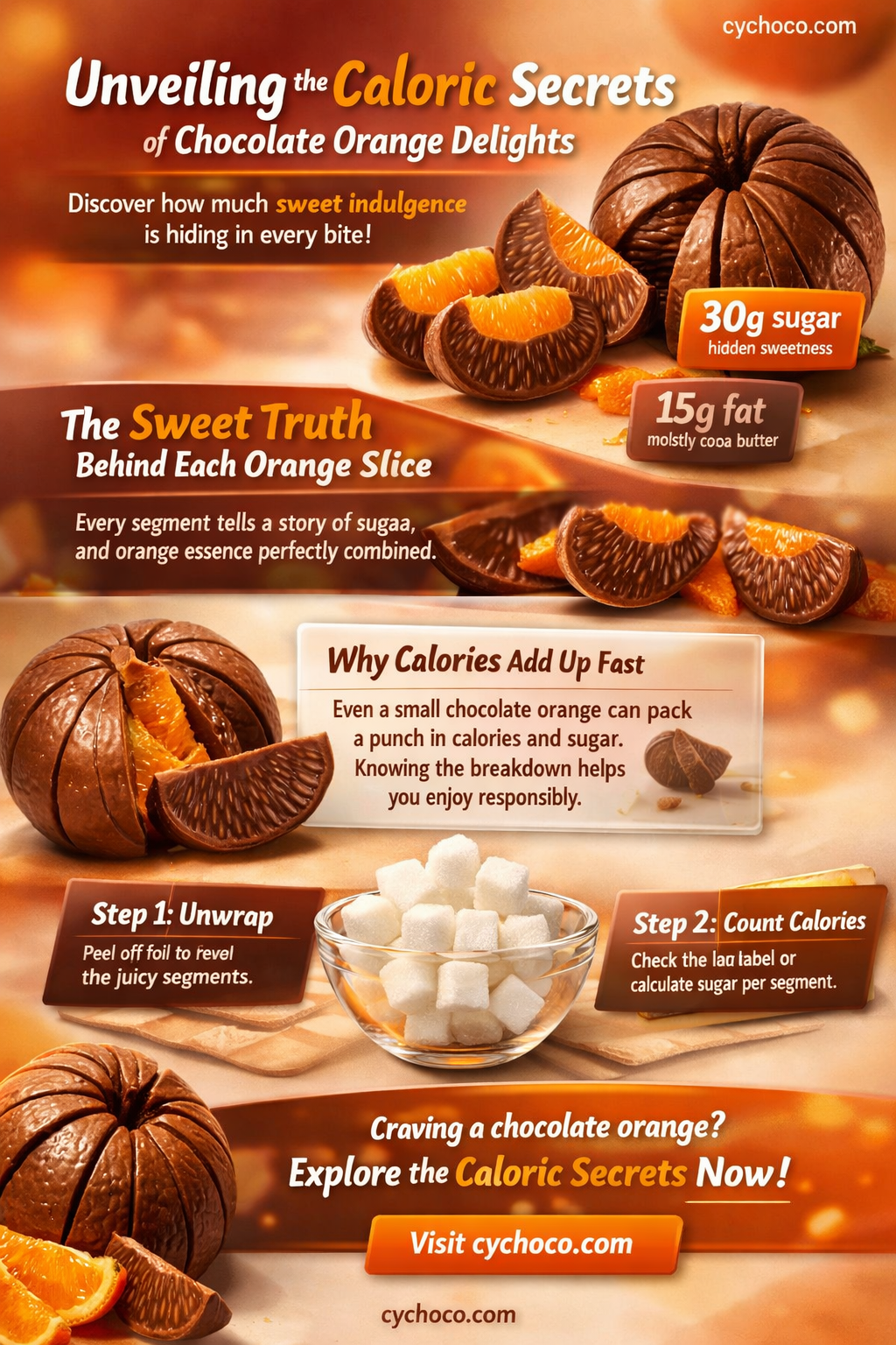 how many calories in a piece of chocolate orange