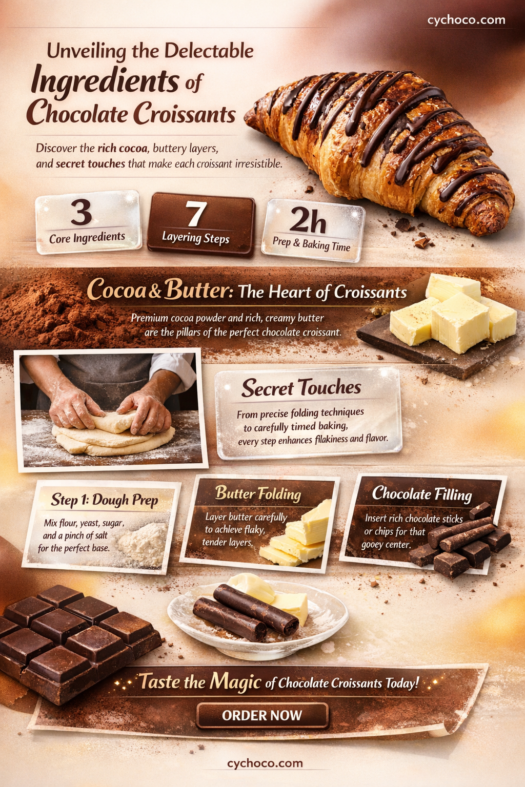what are chocolate croissants made of