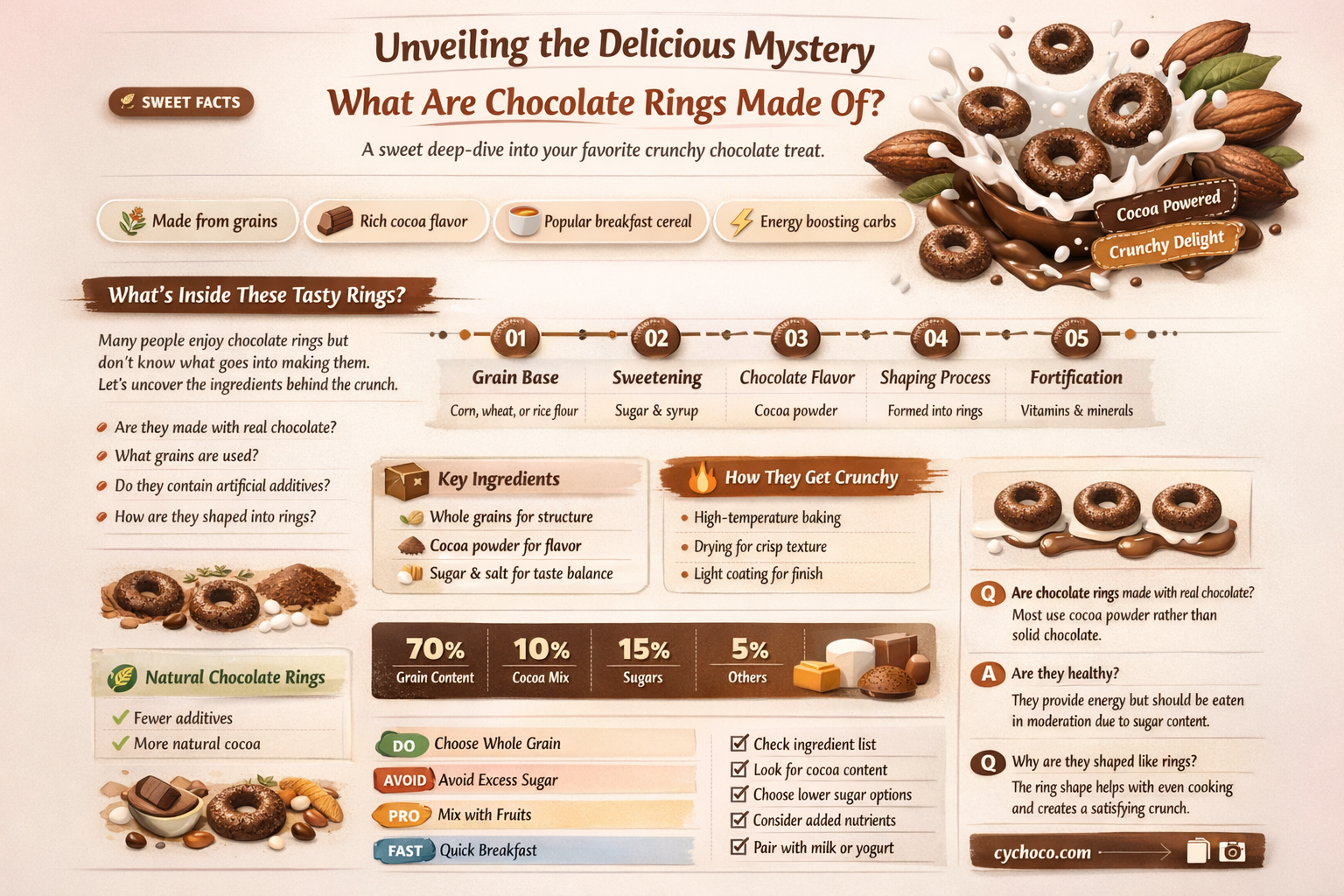 what are chocolate rings made of