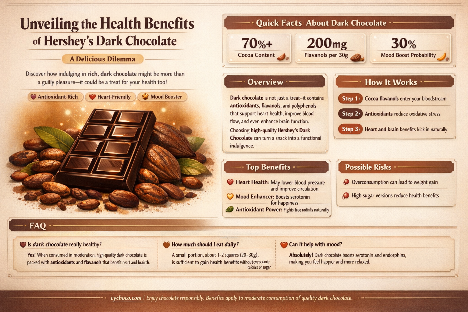 is hershey dark chocolate good for you