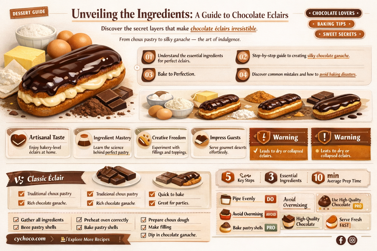 what are chocolate eclairs made from