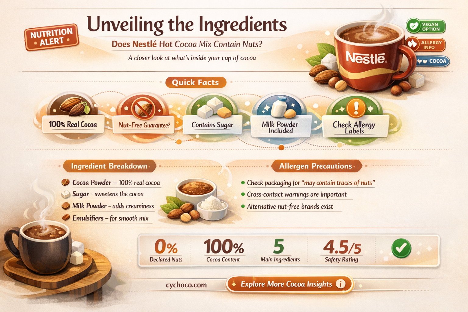 are there nuts in nestle hot cocoa mix