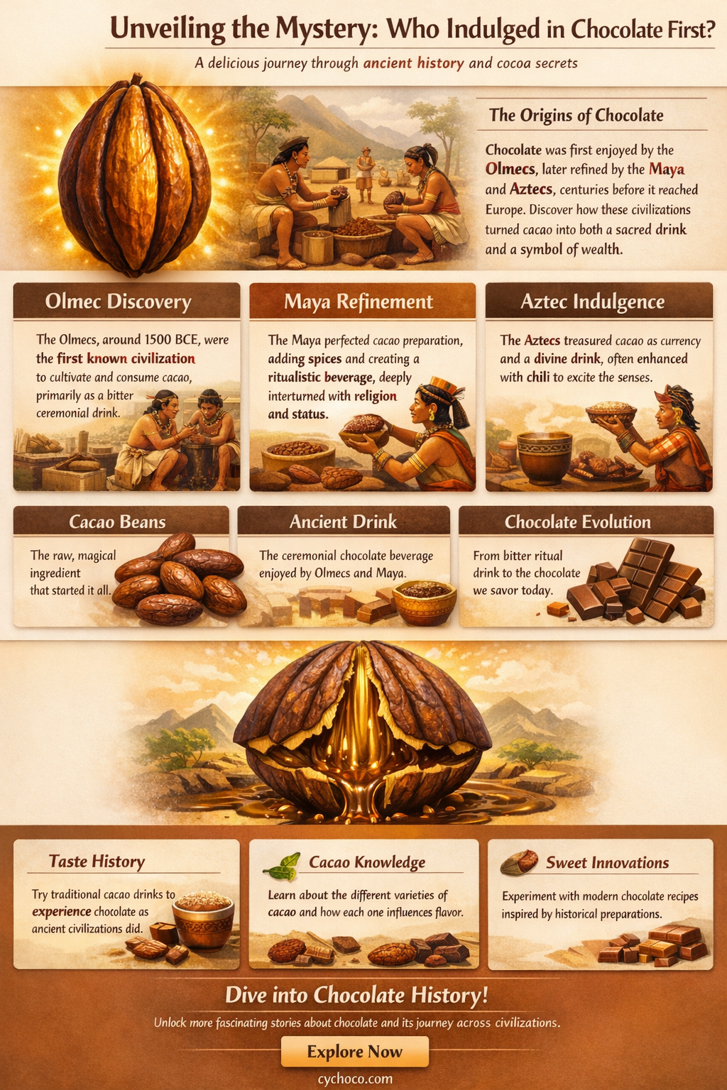who was the first person to eat chocolate