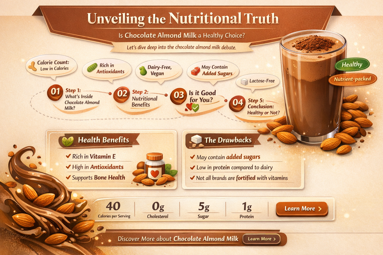 is chocolate almond milk healthy