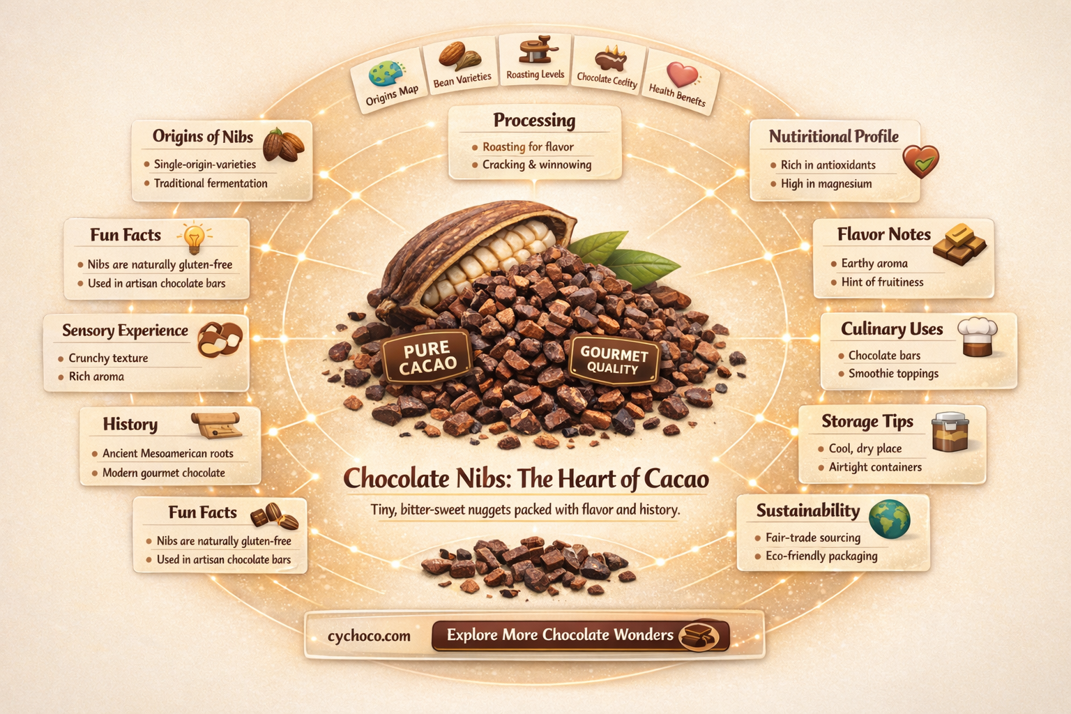 what are chocolate nibs made of