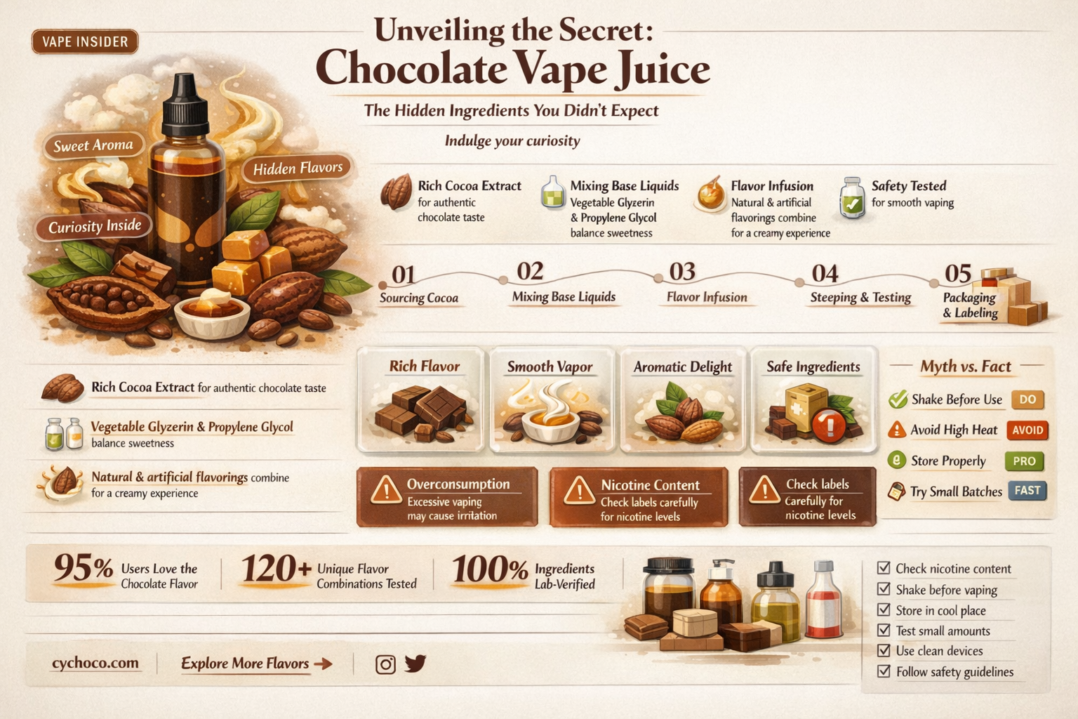 does chocolate flavored vape juice use ch