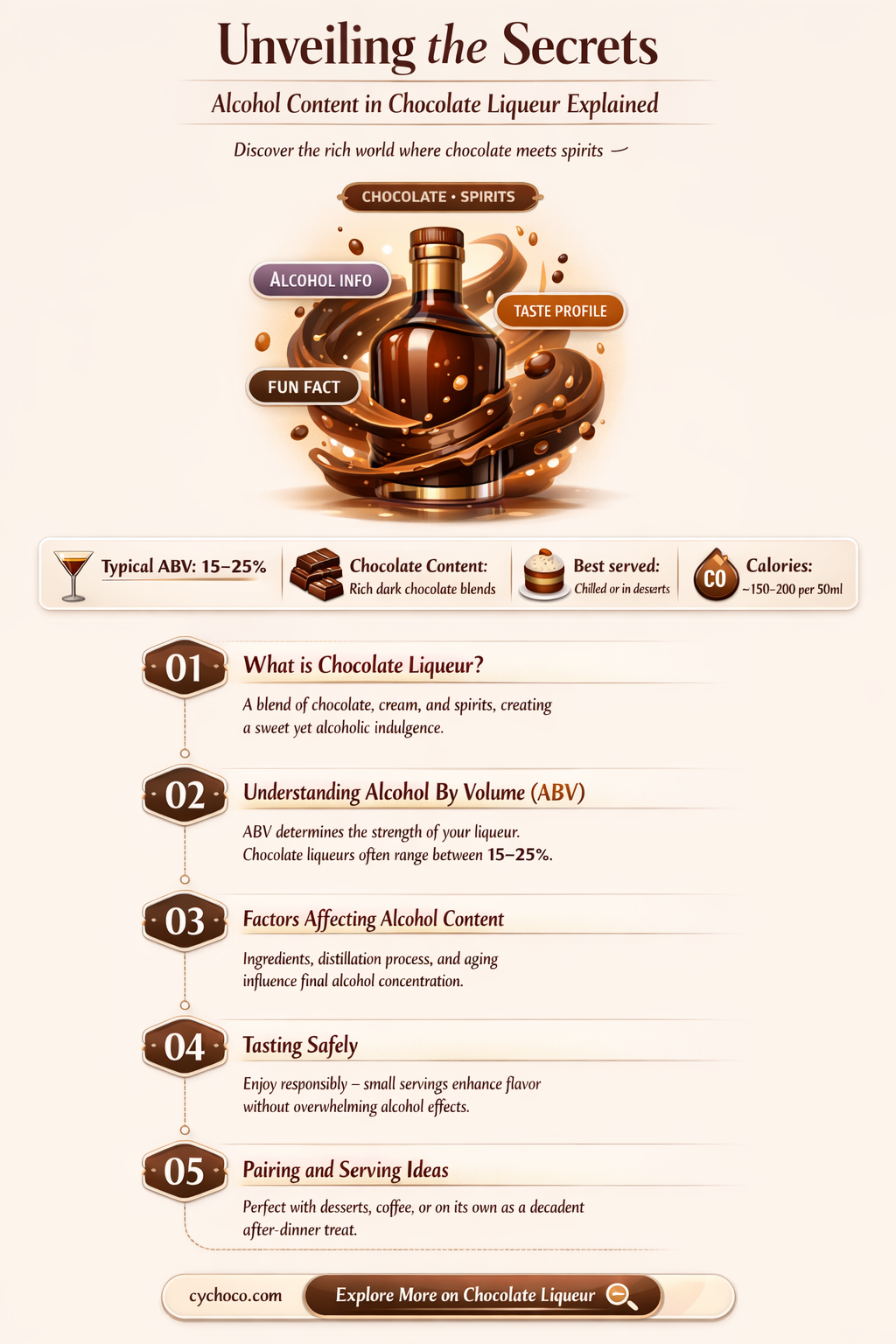 how much alcohol in chocolate liqueur