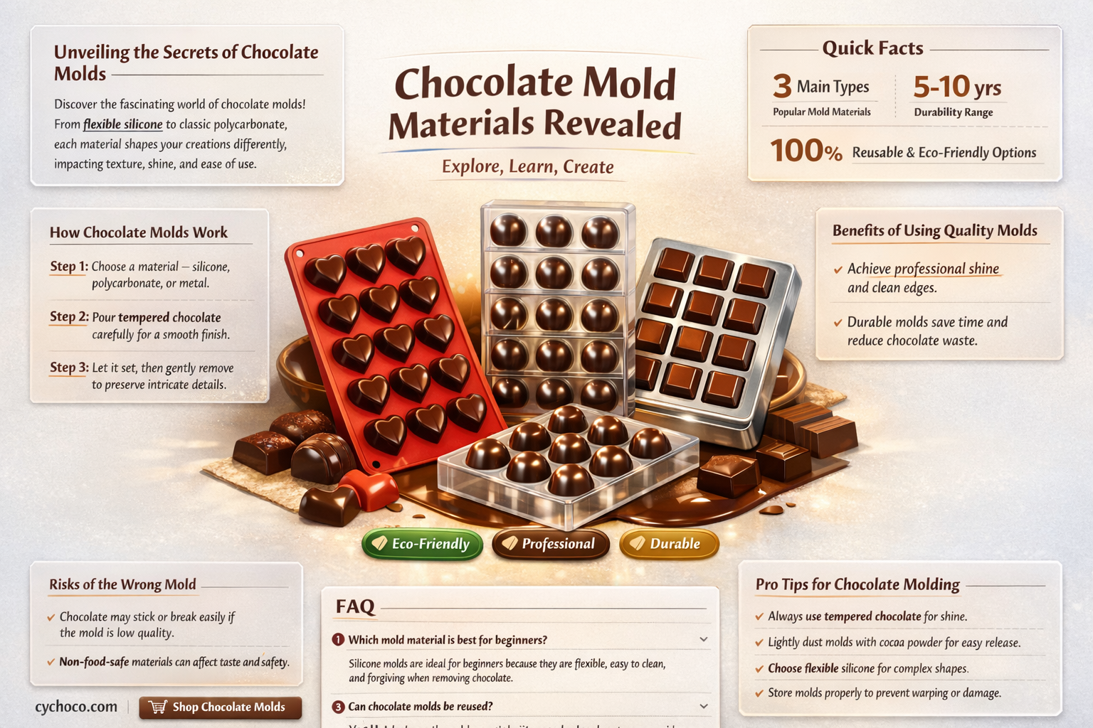 what are chocolate molds made of