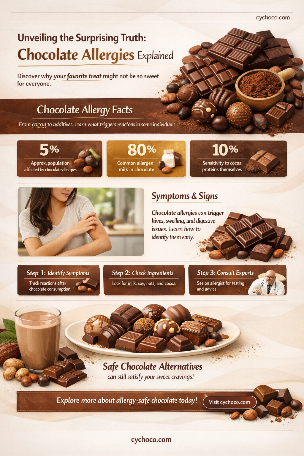how many people are allergic to chocolate