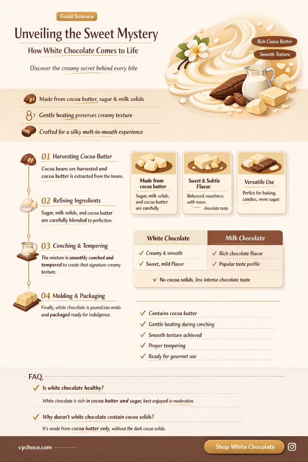 how is white chocolate made