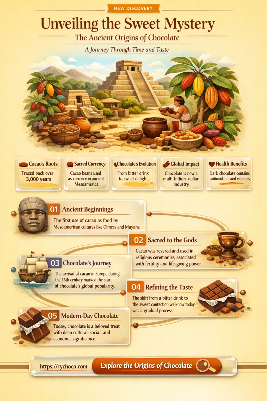 how was chocolate discovered