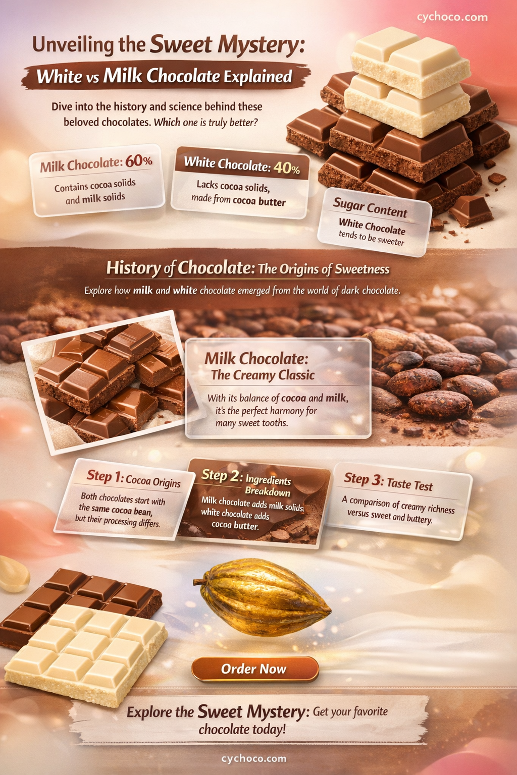 what is the difference between white chocolate and milk chocolate