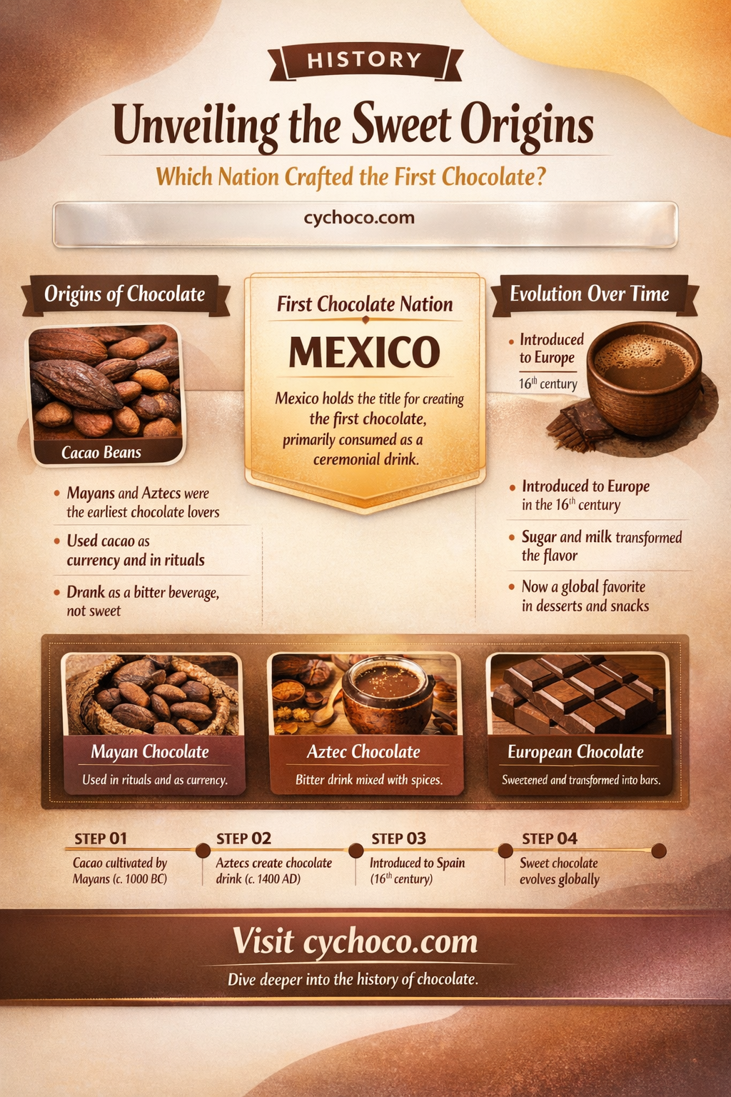 which country made the first chocolate