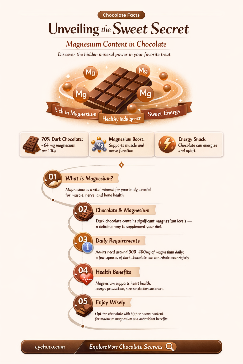 how much magnesium is in chocolate