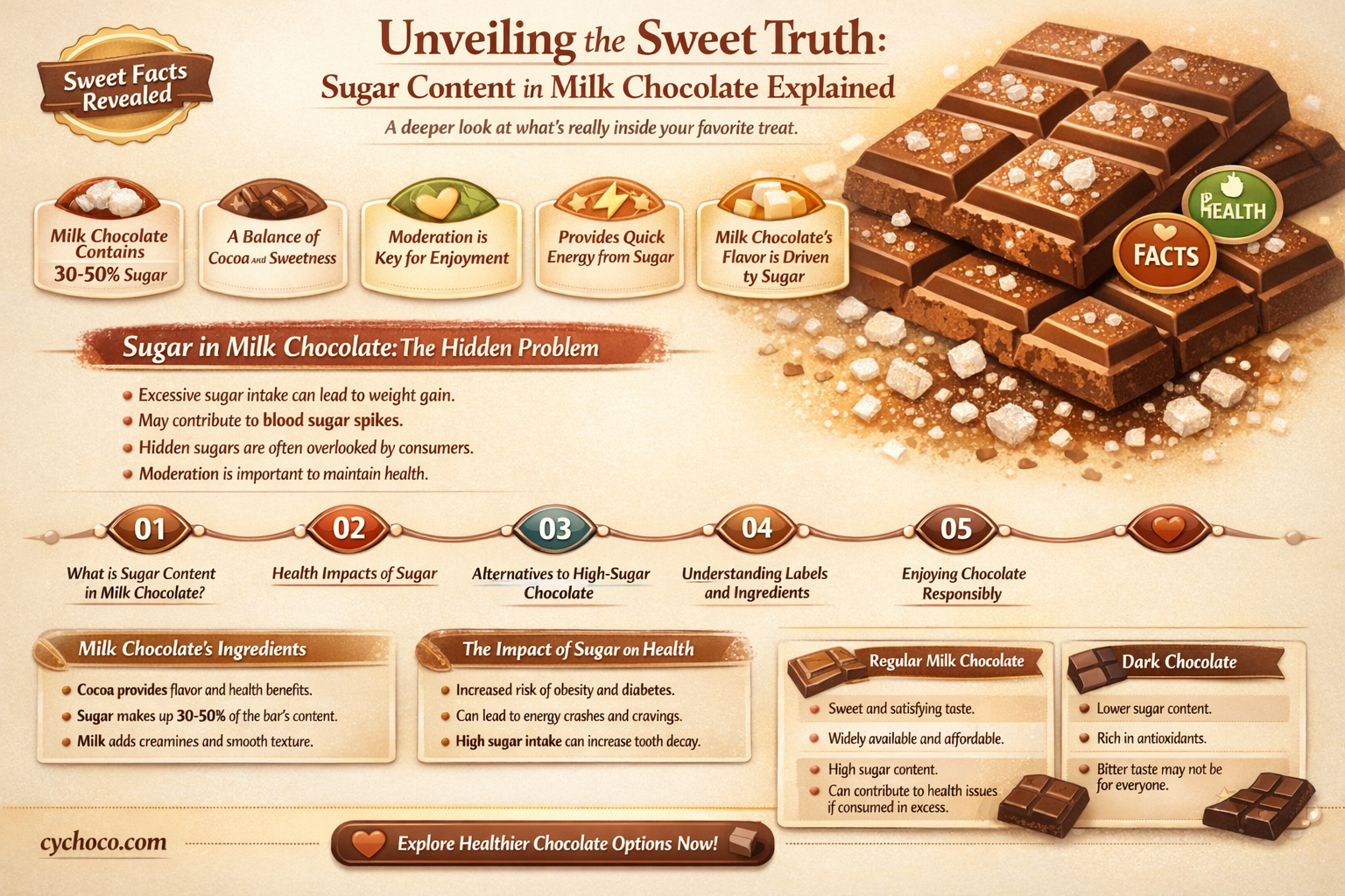 how much sugar is in milk chocolate