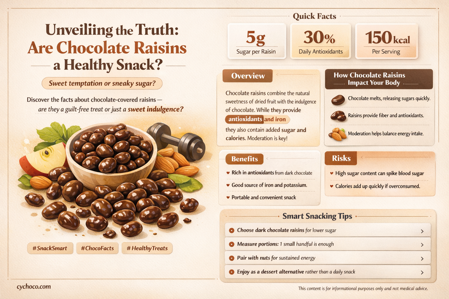 are chocolate raisins bad for you