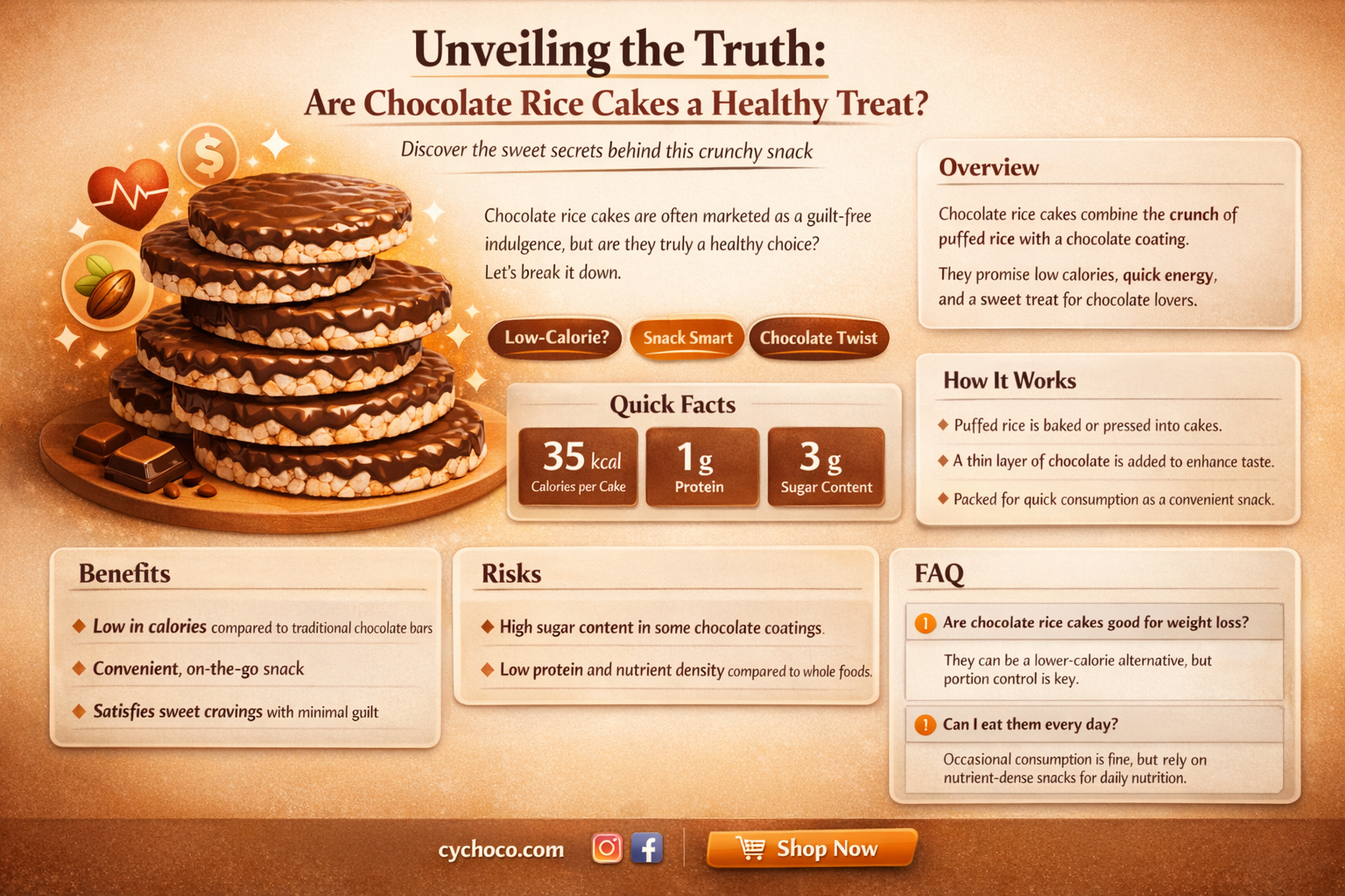 are chocolate rice cakes healthy