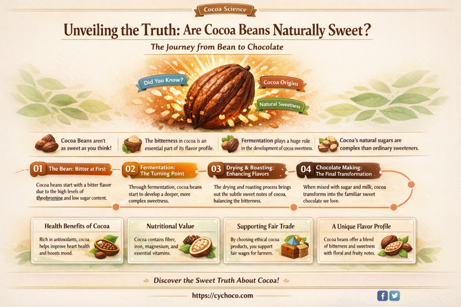 are actual cocoa beans sweet