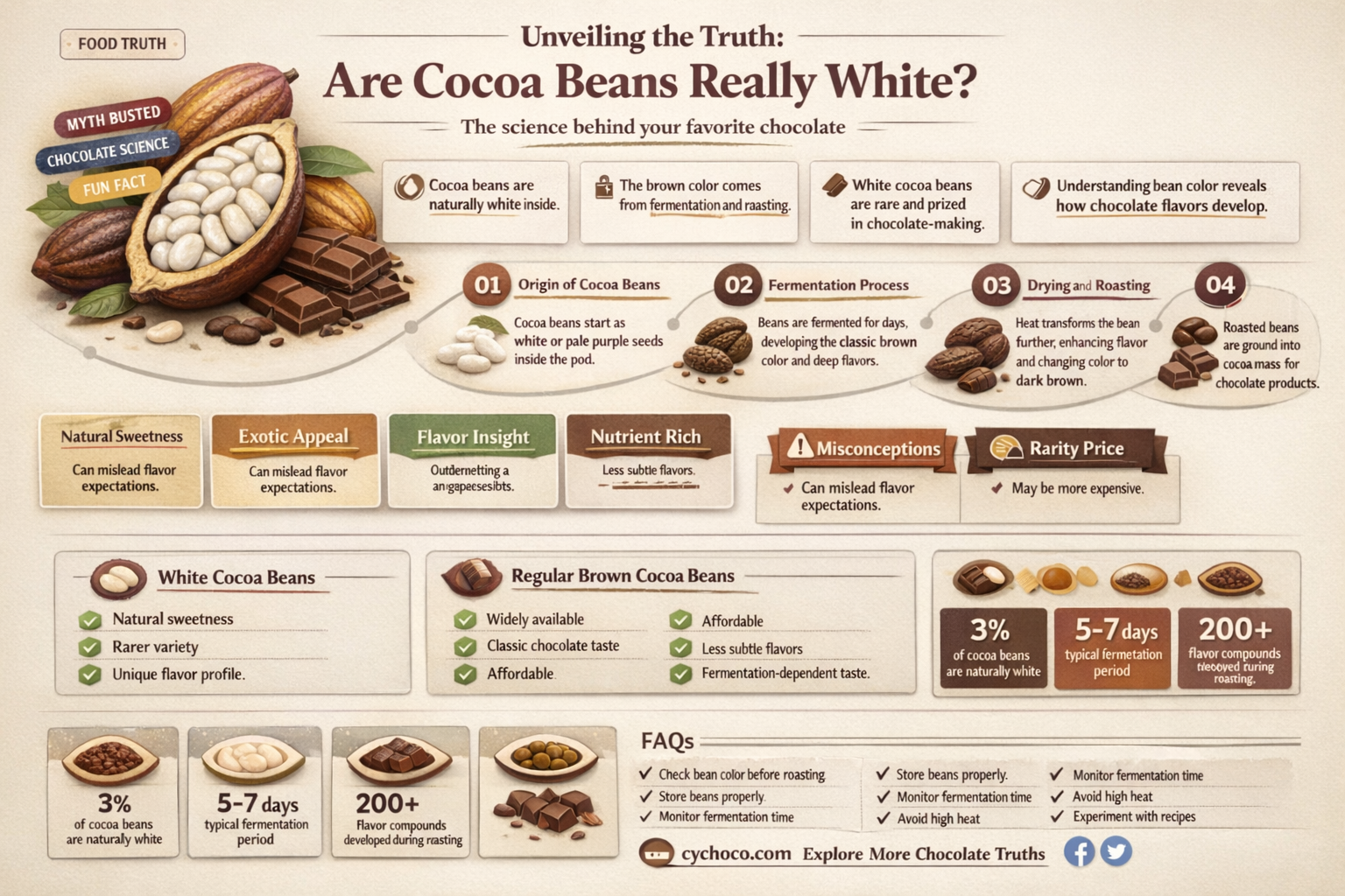 are cocoa beans white