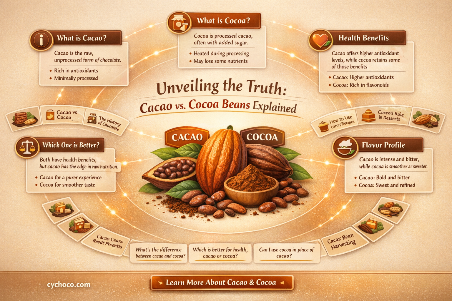 are cacao beans the same as cocoa beans