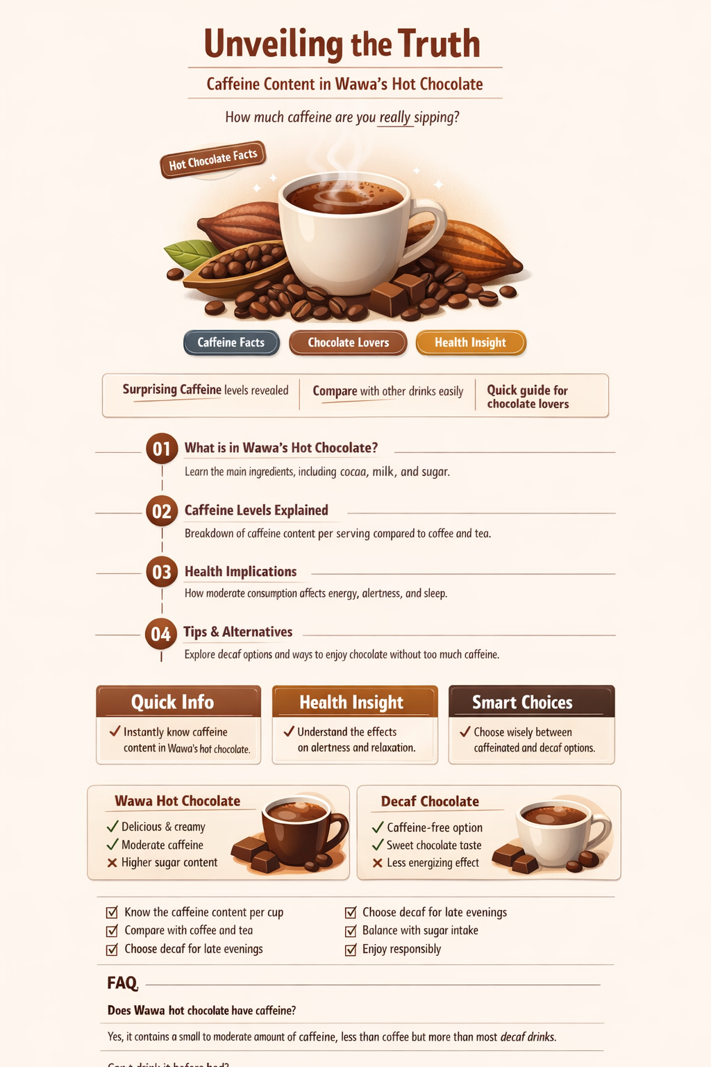 does wawa hot chocolate have caffeine