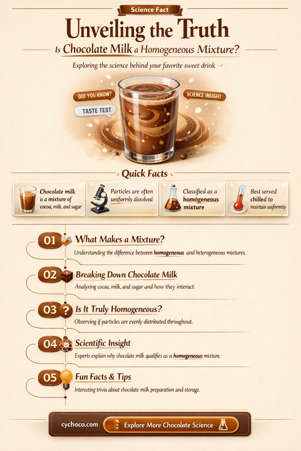 is chocolate milk a homogeneous mixture