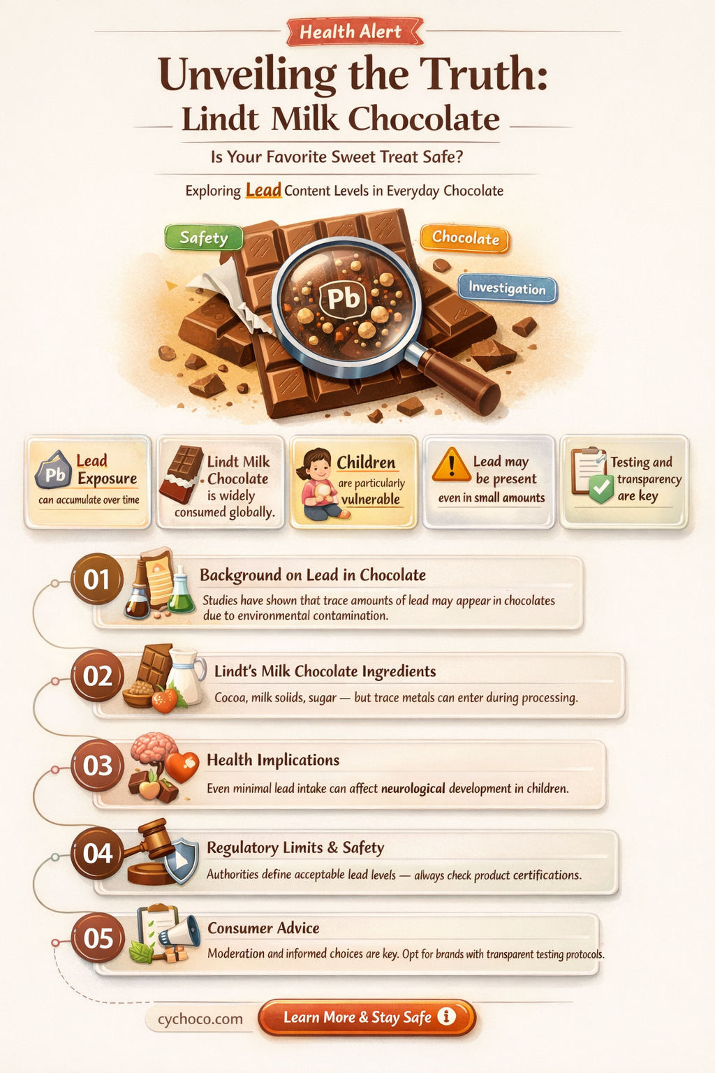 does lindt milk chocolate have lead