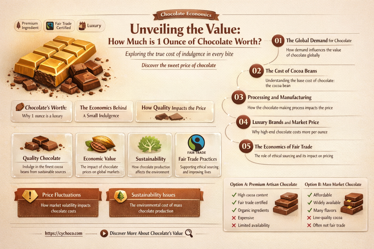 how much is 1 oz of chocolate