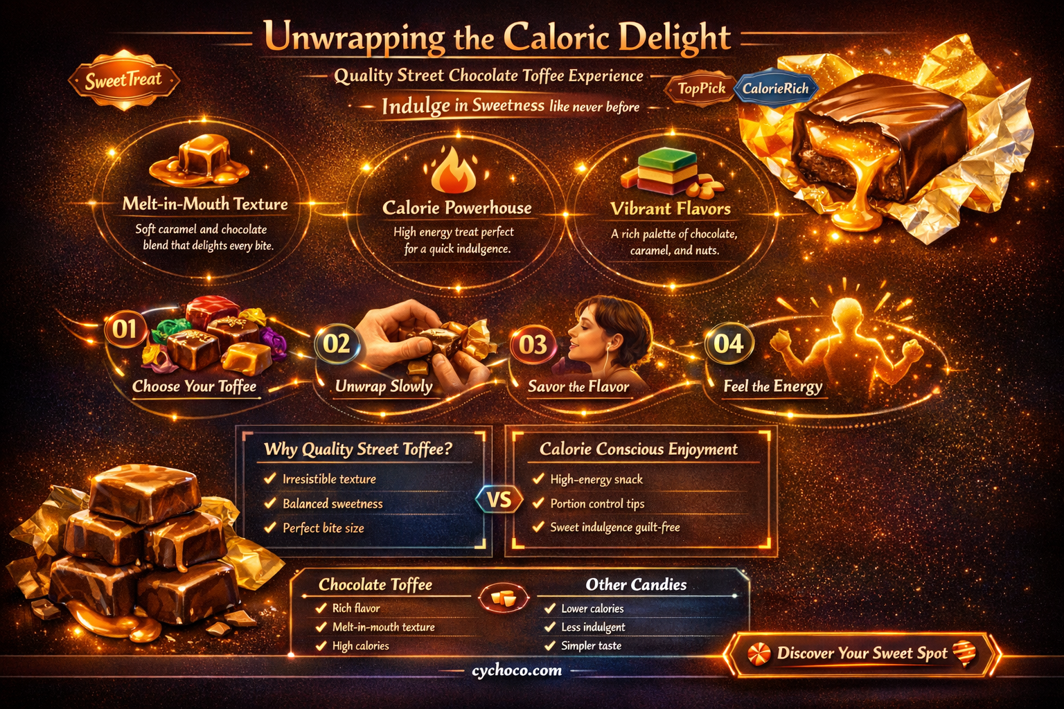 how many calories in a quality street chocolate toffee