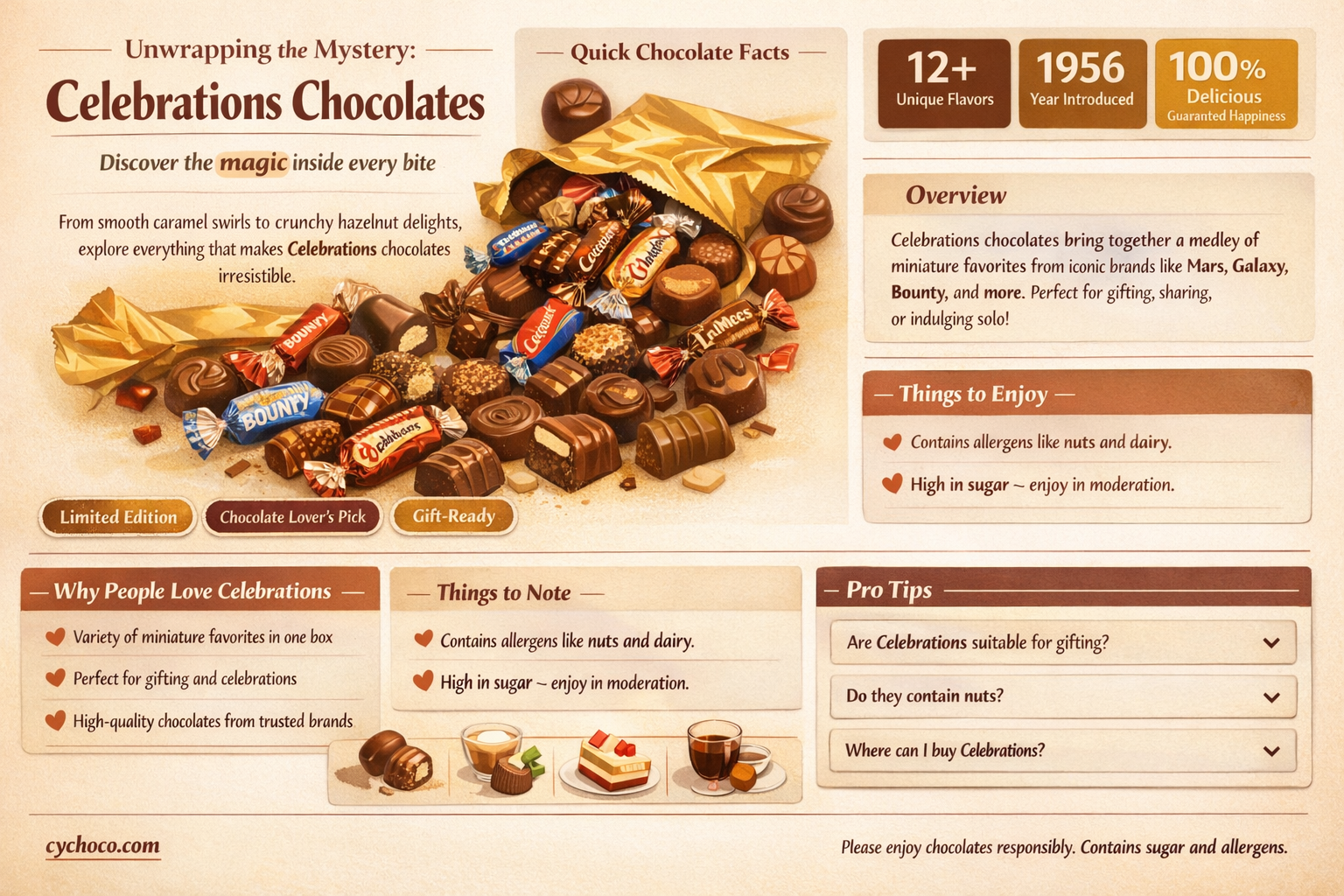 how many of each chocolate in celebrations
