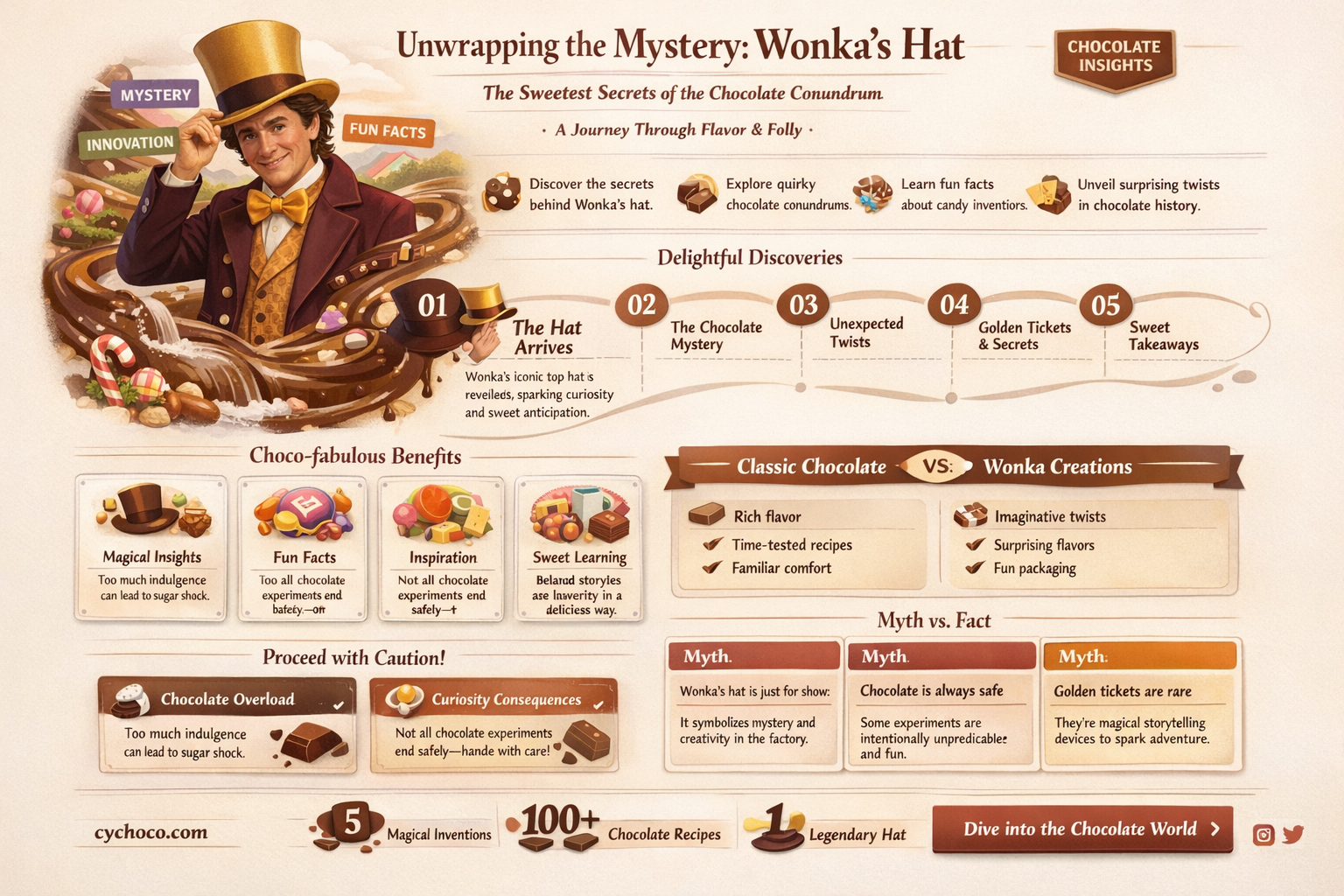 is wonkas hat made of chocolate
