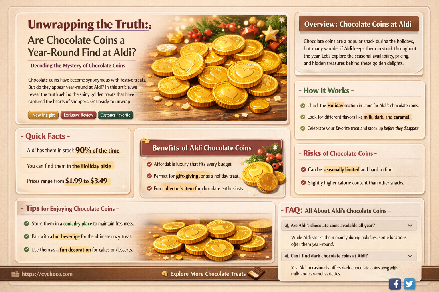 does aldi carry chocolate coins all year long