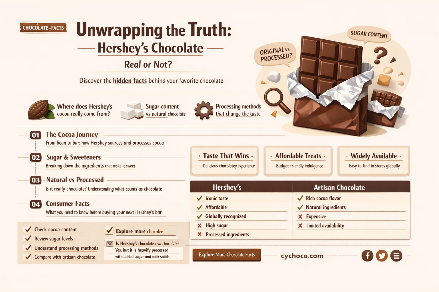does hershey use real chocolate