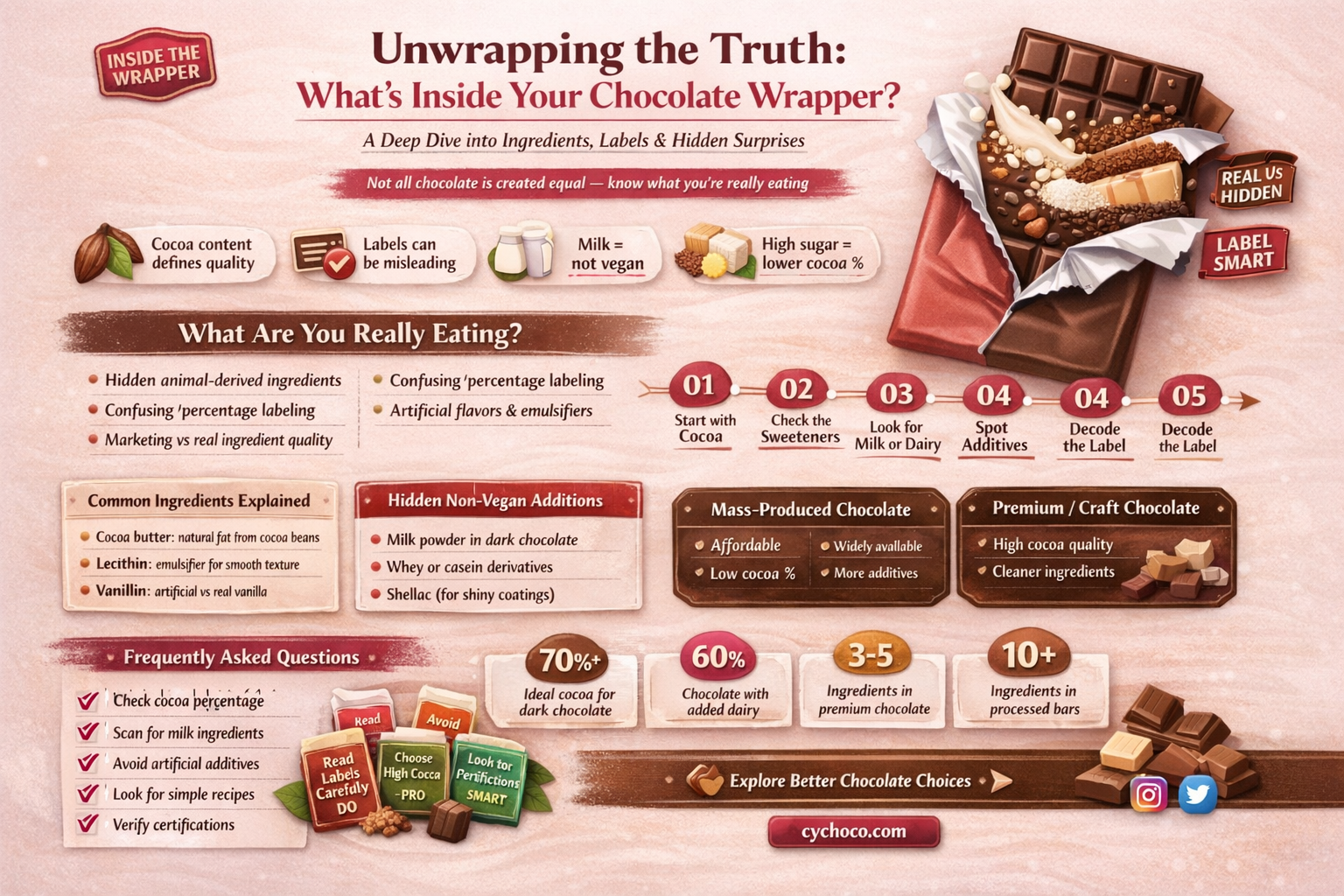 what are chocolate wrappers commonly made of