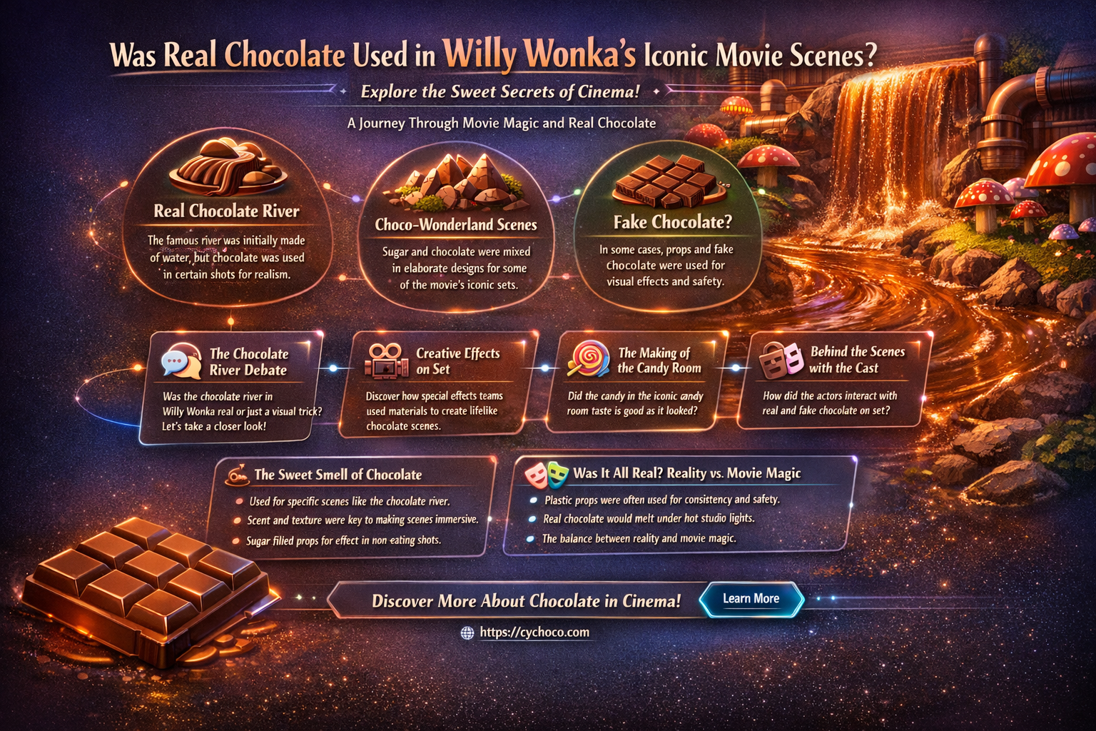 did they use real chocolate in willy wonka