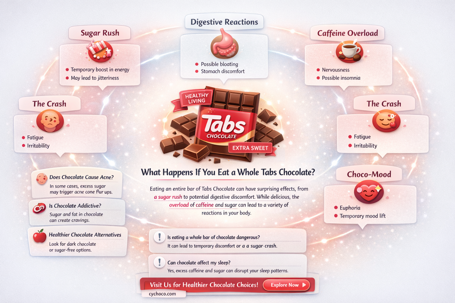 what happens if you eat a whole tabs chocolate