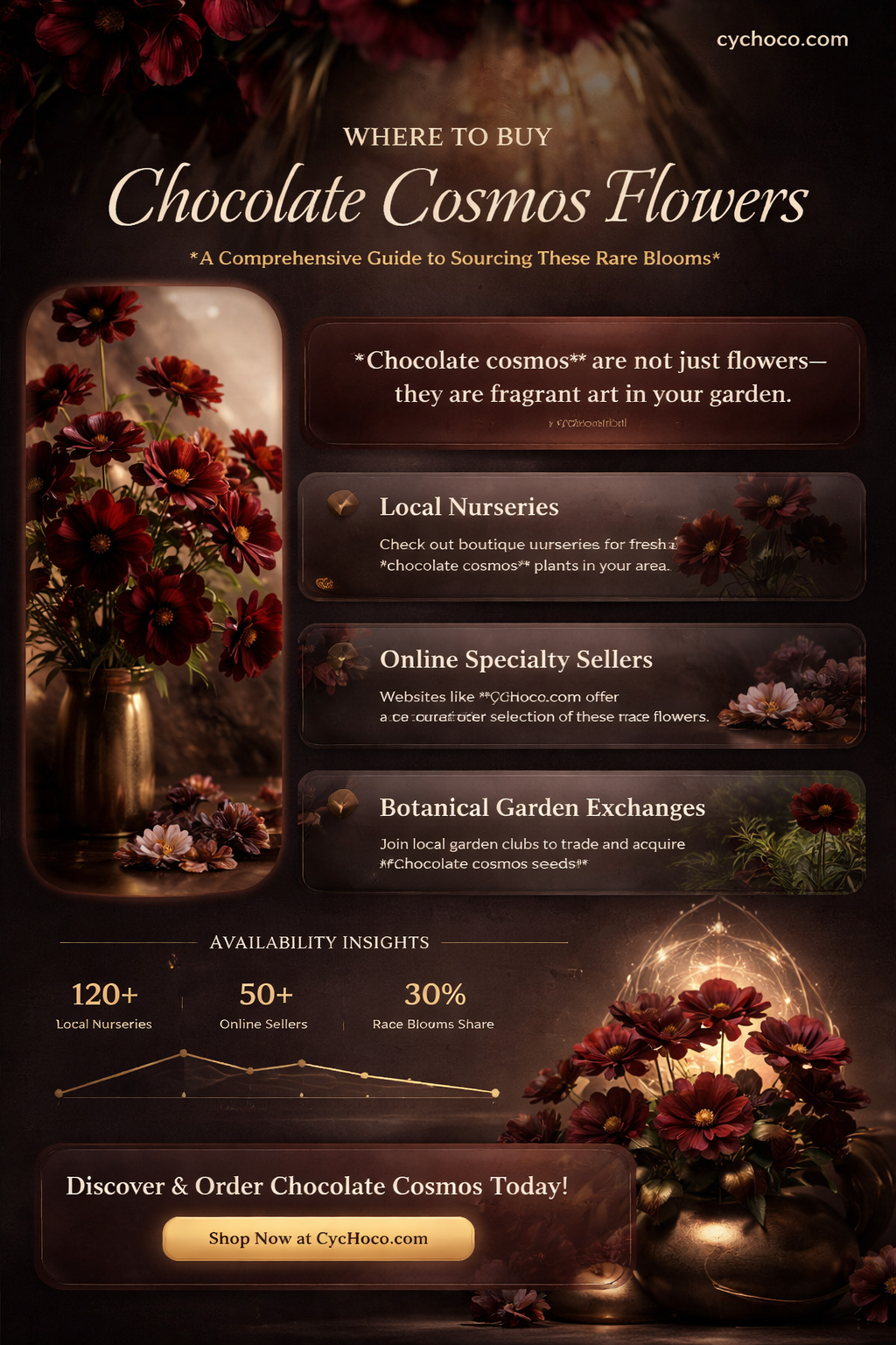 where to buy chocolate cosmos flower