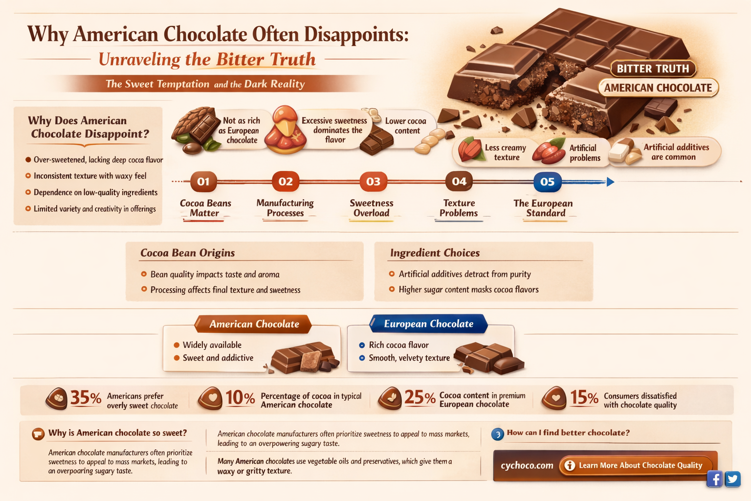 why does american chocolate taste bad