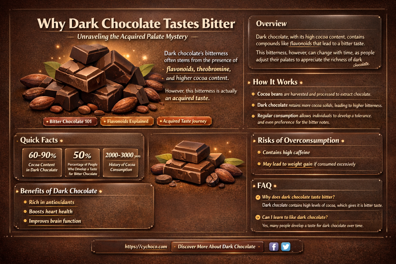 why does dark chocolate taste bad