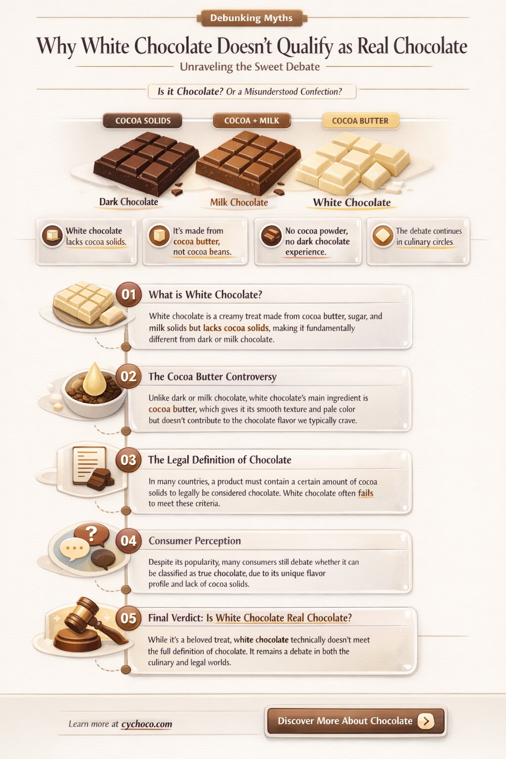 why is white chocolate not considered chocolate