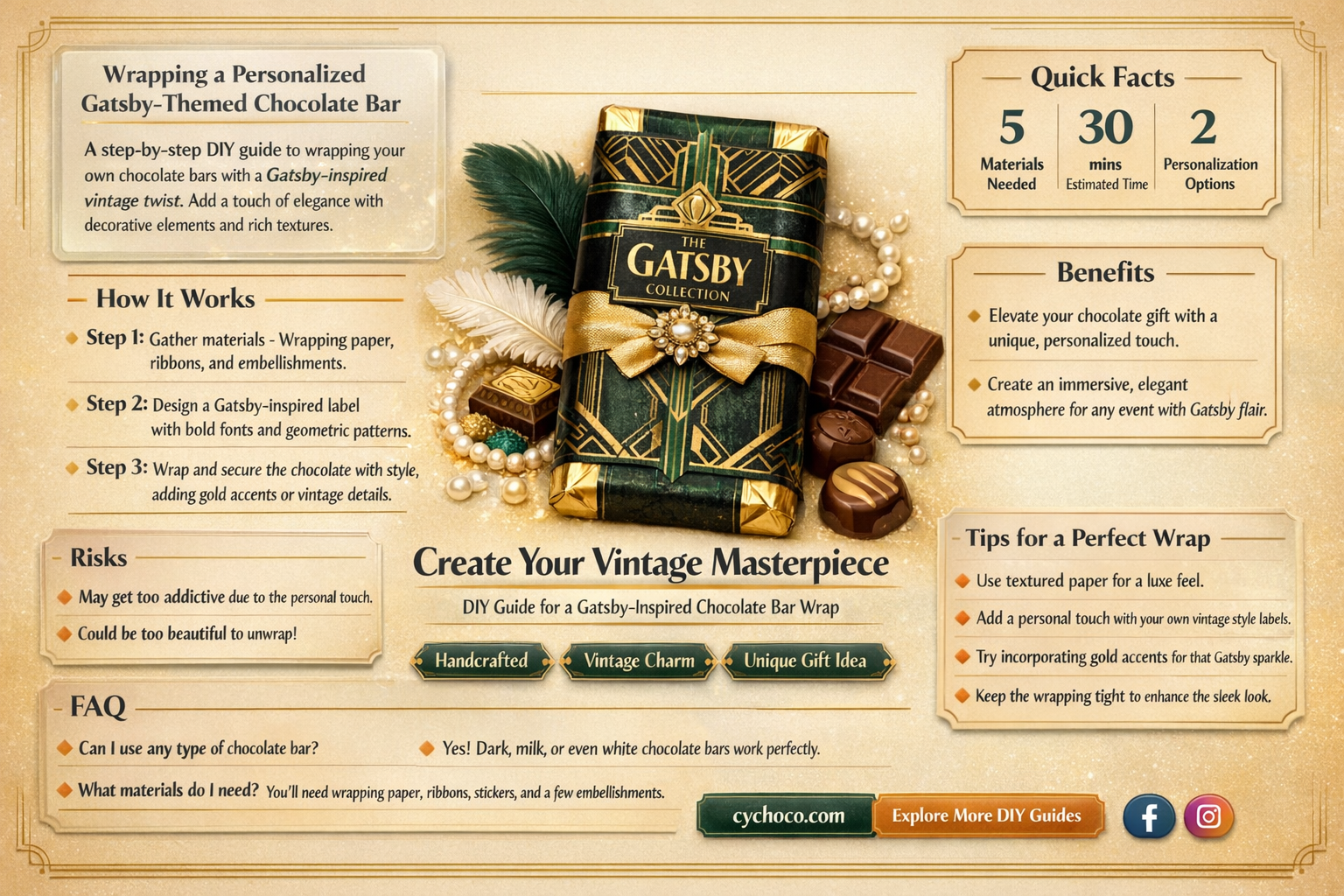 how to wrap a personalized chocolate bar gatsby