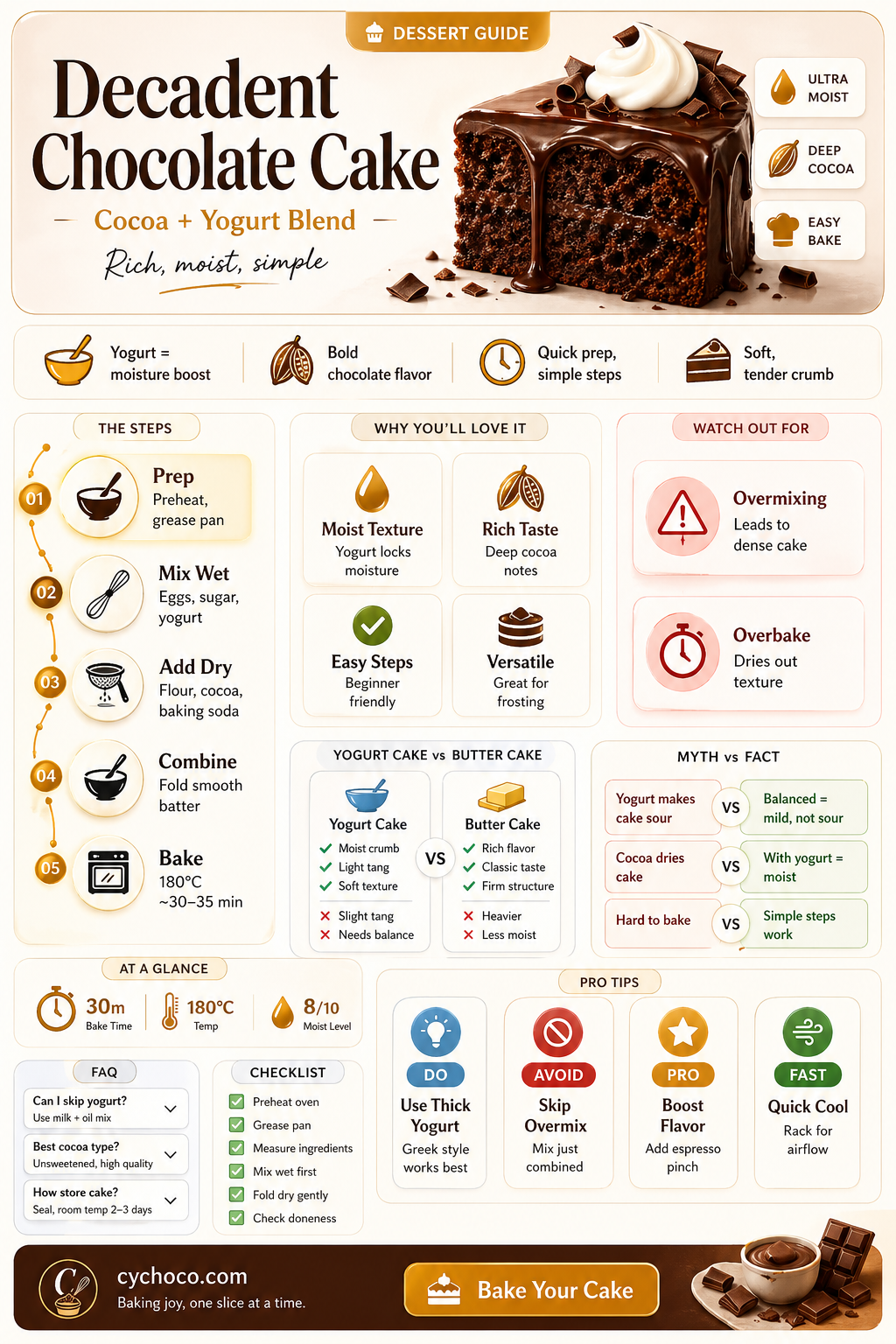 can you mix cocoa with yogurt for a chocolate cake