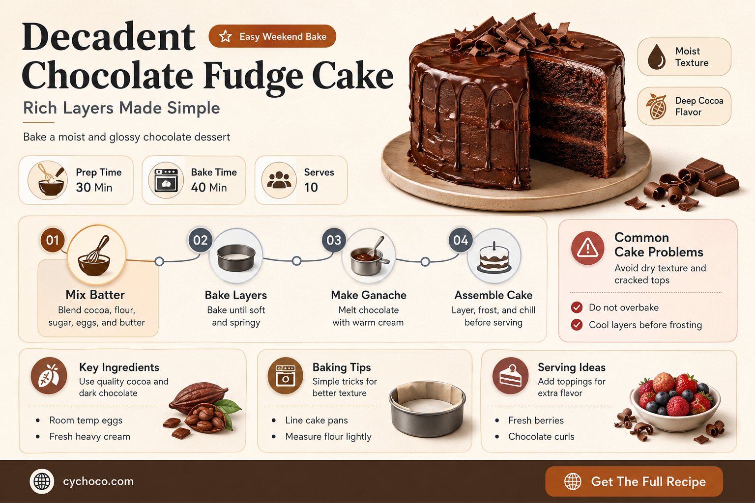 how to cook chocolate fudge cake